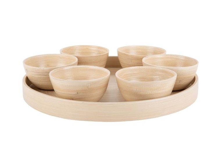 Present Time, miseczki na przekąski, Puro, 6 szt. + taca