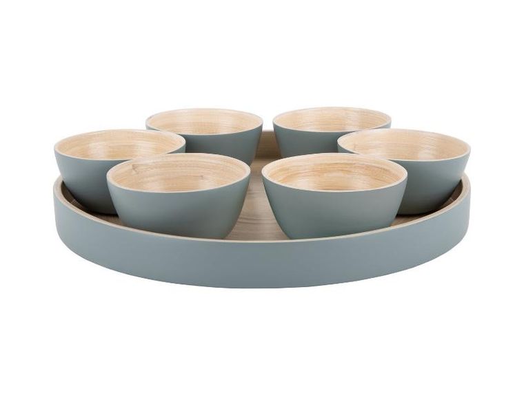 Present Time, miseczki na przekąski, Puro 6 sztuk + taca