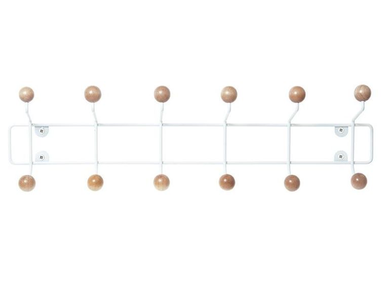 Present Time, Saturnus, wieszak na ubrania na ścianę, drewniane gałki, 53,5 cm