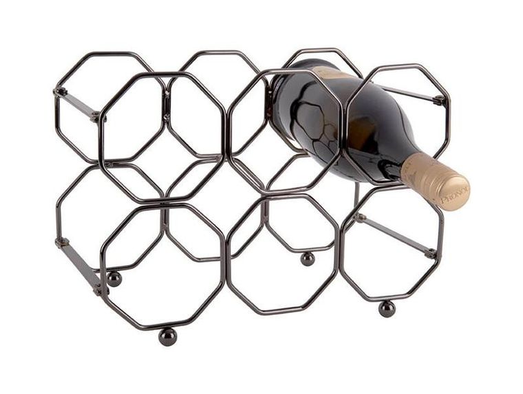 Present Time, stojak na wino, Honeycomb, na 6 butelek, 31-22-16.5 cm