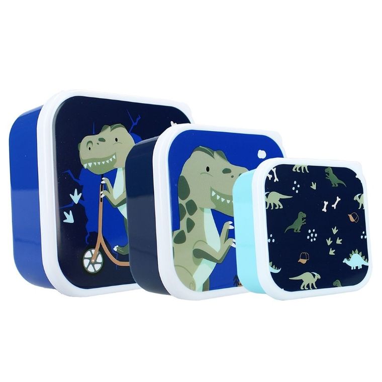Pret, Dino, lunchbox, Snack Box 3w1, navy