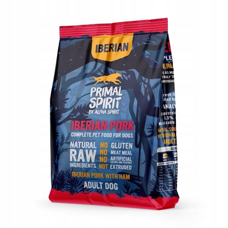 Primal Spirit, 70% wieprzowina, karma sucha dla psów, 1 kg