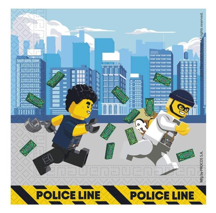 Procos, LEGO City, serwetki, 33-33 cm, 20 szt.