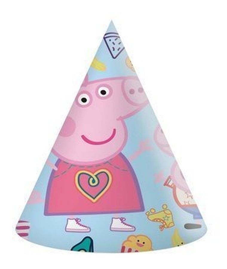 Procos, Świnka Peppa, czapeczki urodzinowe, 6 szt.