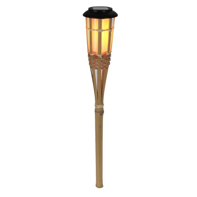 ProGarden, bambusowa lampa solarna wbijana pochodnia, 54 cm