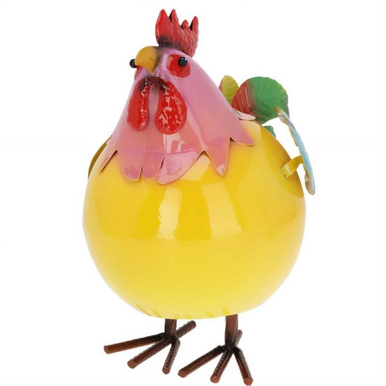ProGarden, kolorowa figurka metalowy, kogut, 21-25-28 cm