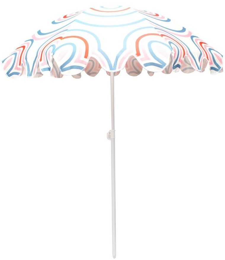 ProGarden, parasol plażowo-ogrodowy, pasek niebiesko-różowy, 160 cm