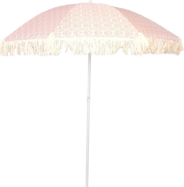 ProGarden, parasol plażowo-ogrodowy z frędzlami, czerwony, 174 cm