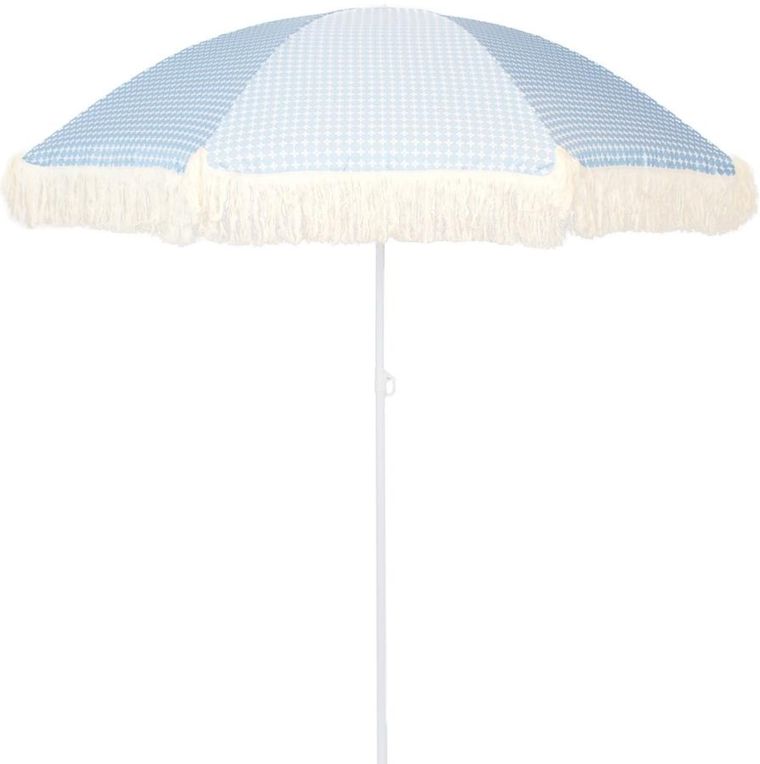 ProGarden, parasol plażowo-ogrodowy z frędzlami, niebieski, 174 cm