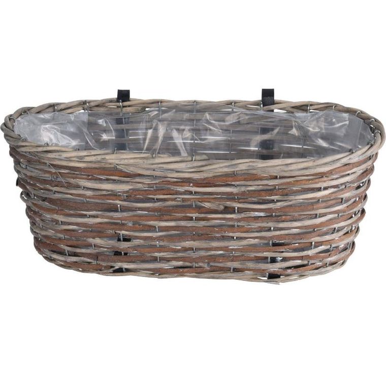 ProGarden, skrzynka na kwiaty w kształcie kosza, 45-21-16 cm