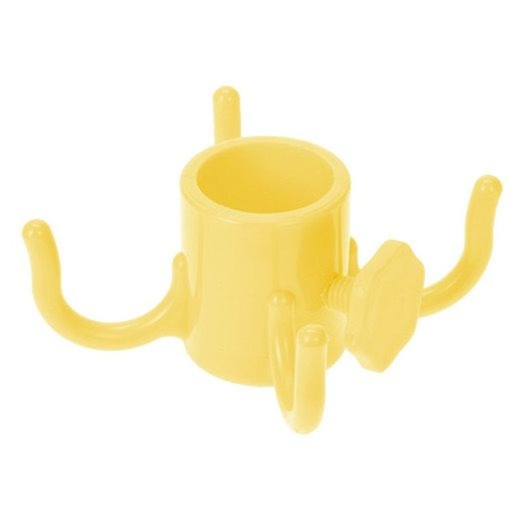 ProGarden, wieszak na parasol ogrodowy, 4 haczyki, żółty