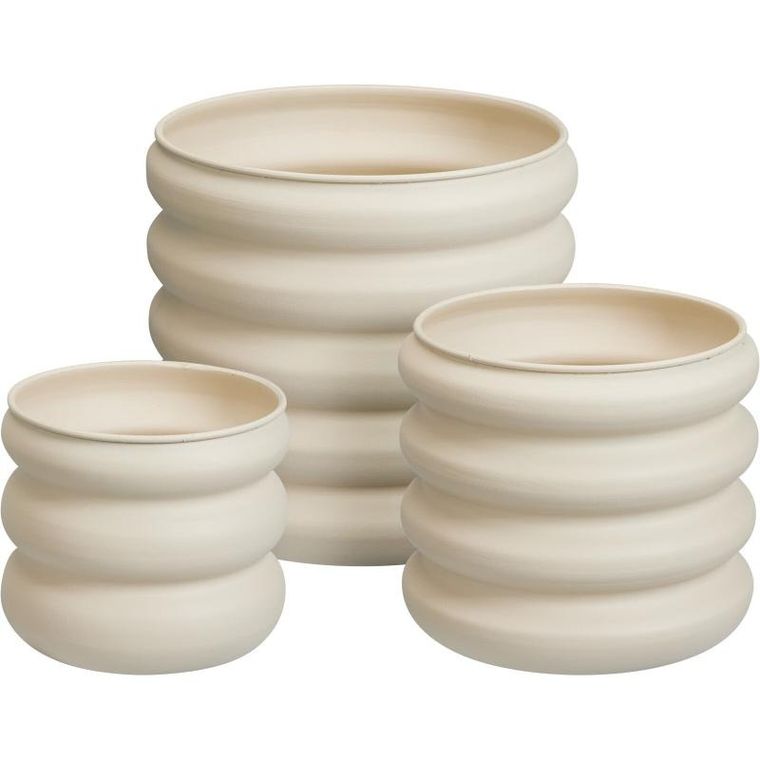 Progarden, zestaw 3 stalowych doniczek na kwiaty