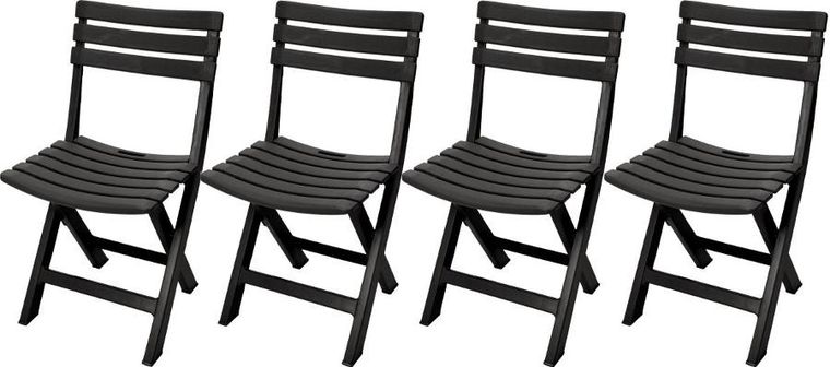 Progarden, zestaw 4 krzeseł cateringowych, Komodo, antracyt