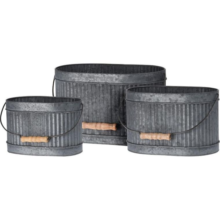 ProGarden, zestaw metalowych skrzynek na donice, 3 szt.