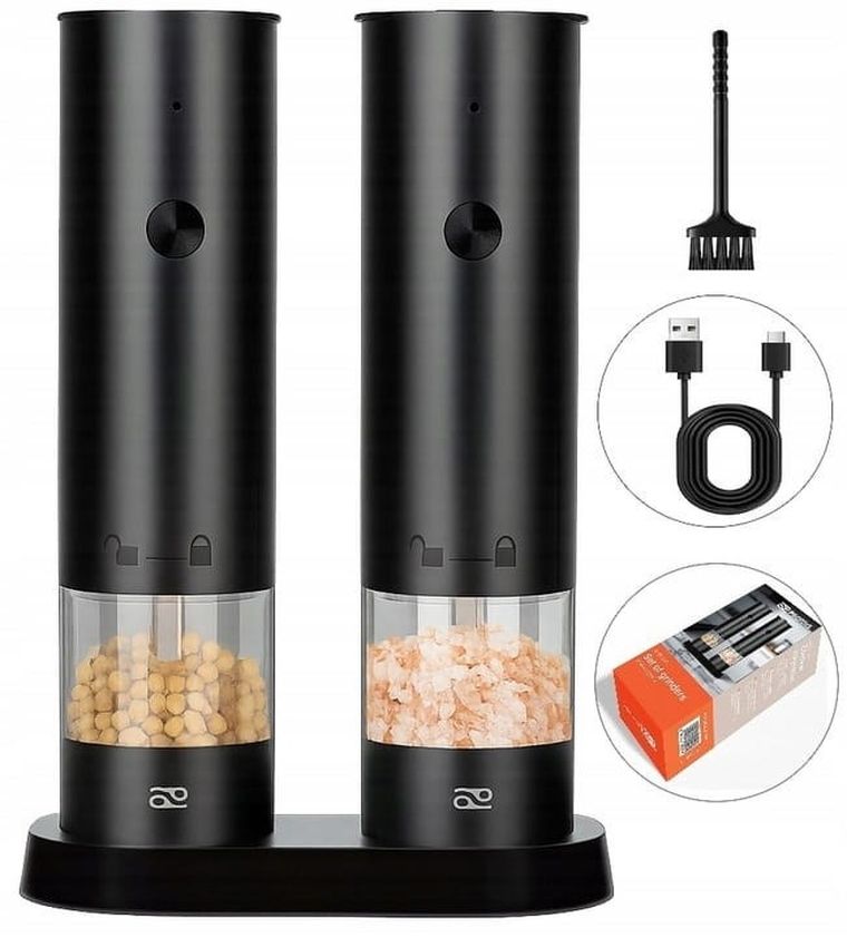 Promis, zestaw młynków usb z podstawką, MP34DUO