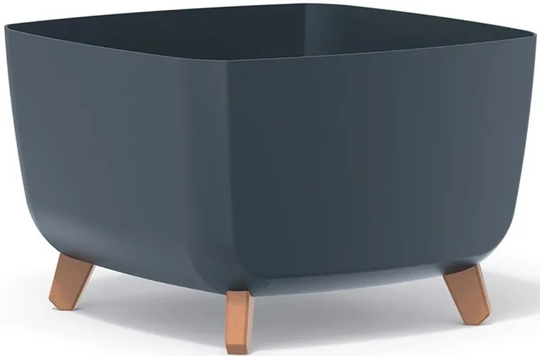 Prosperplast, Gracia Square, doniczka, antracytowa, 24-24 cm