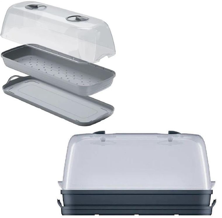 Prosperplast, Respana Table Greenhouse 2, szklarnia, antracyt, 3,6l