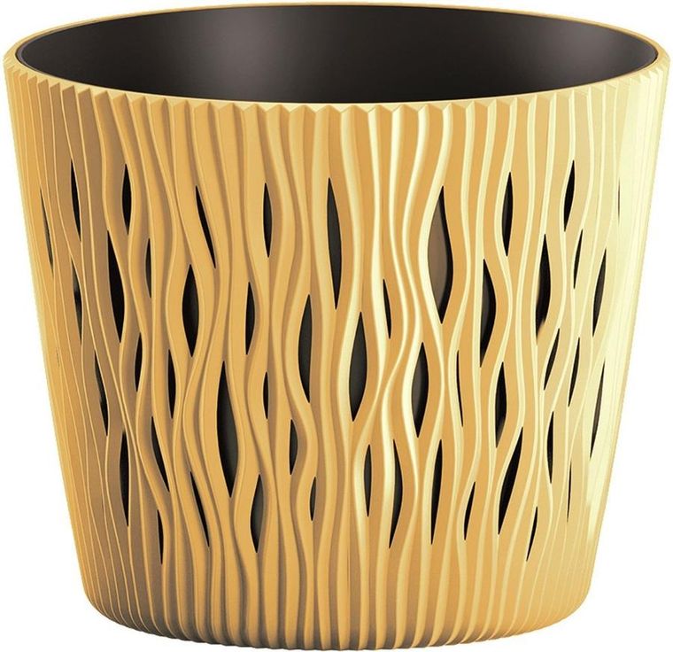 Prosperplast, Sandy Round, doniczka, mocca, 22 cm