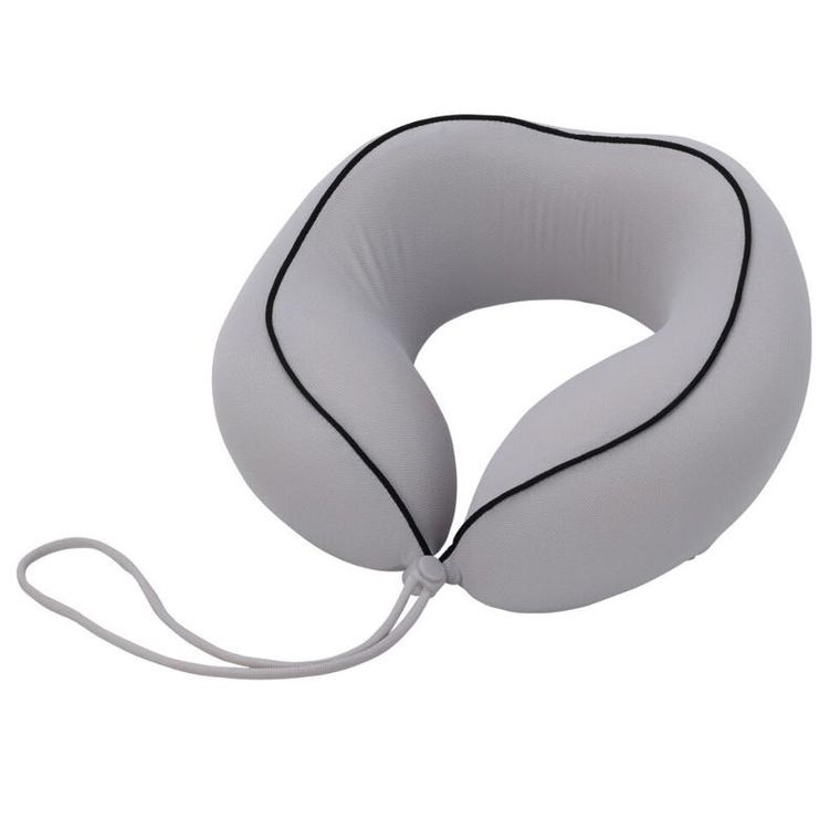 ProWorld, poduszka podróżna z pianki, szara, 25-25-11 cm