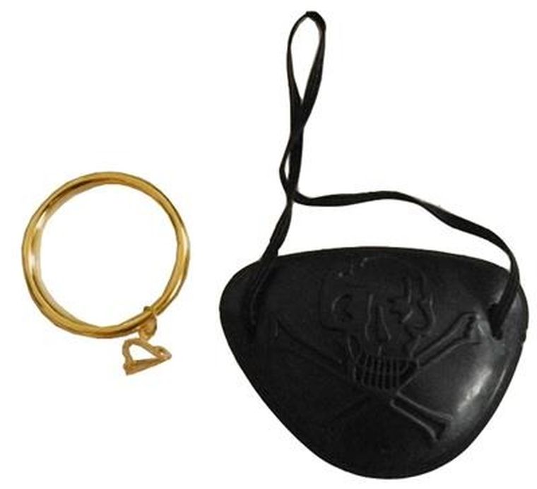 Przepaska, kolczyk, pirat, zestaw