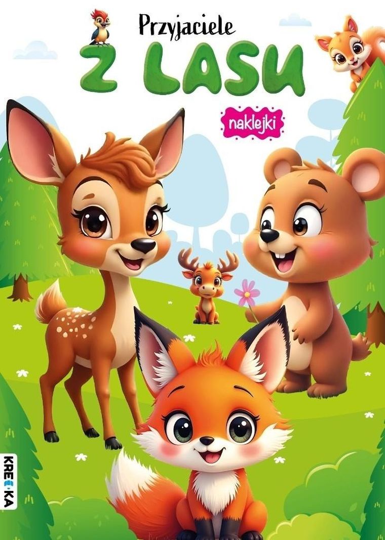Przyjaciele z lasu. Kolorowanka z naklejkami