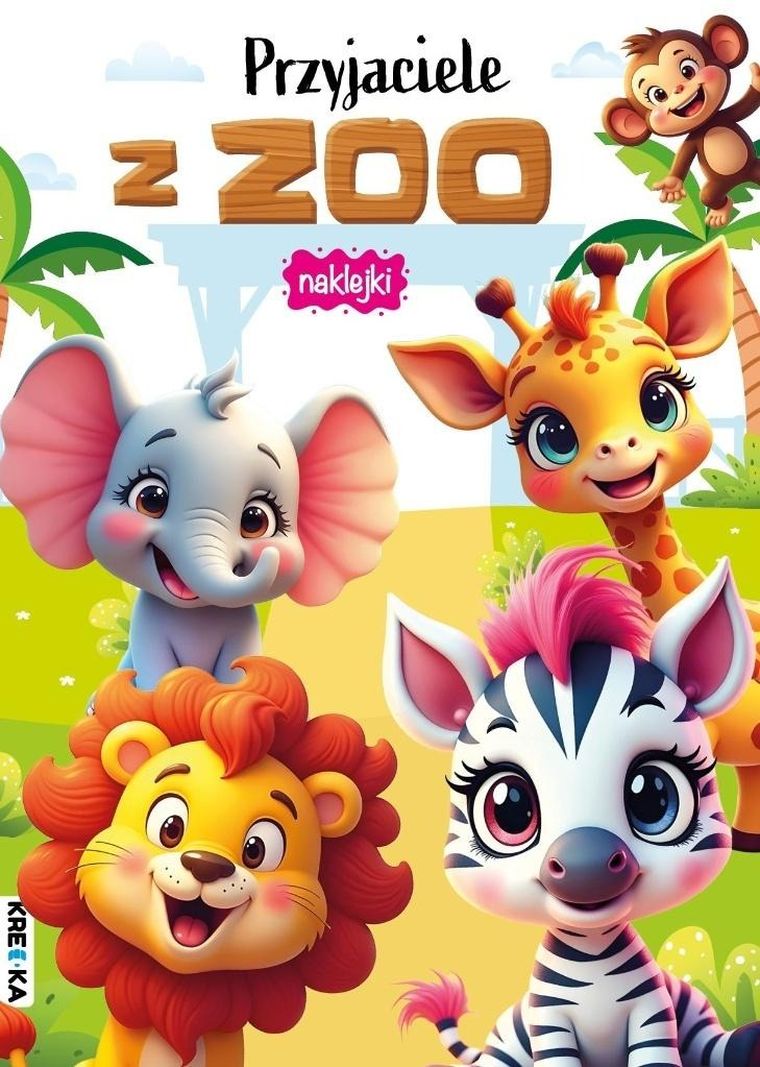 Przyjaciele z zoo. Kolorowanka z naklejkami