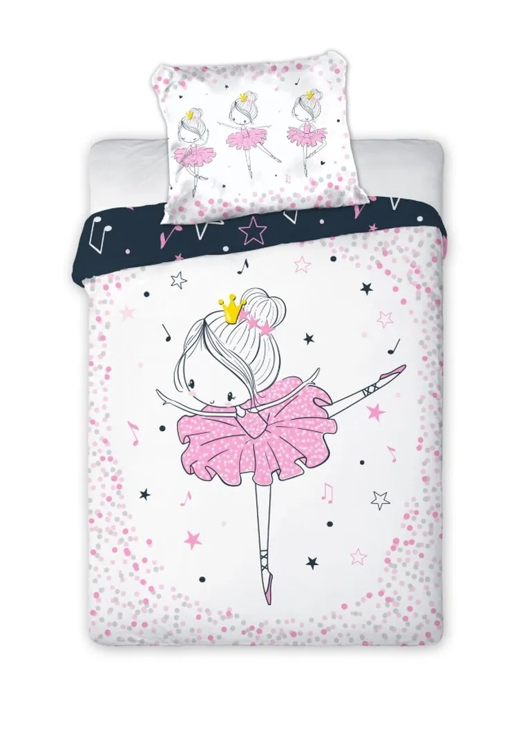 Przytulaki, Balerina, 2-częściowy komplet pościeli bawełnianej, 100-135 cm