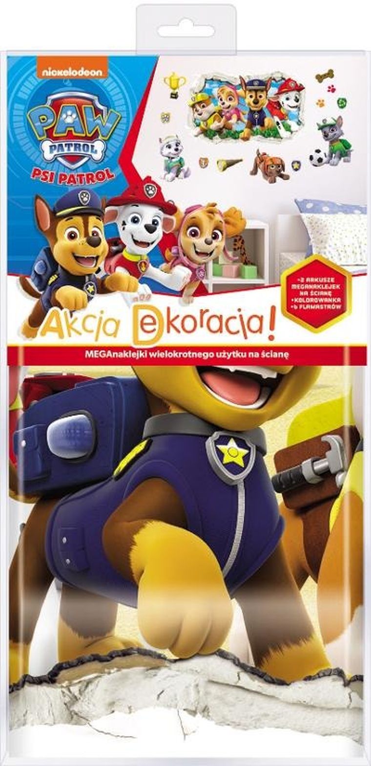 Psi Patrol. Akcja dekoracja! Megakolorowanka