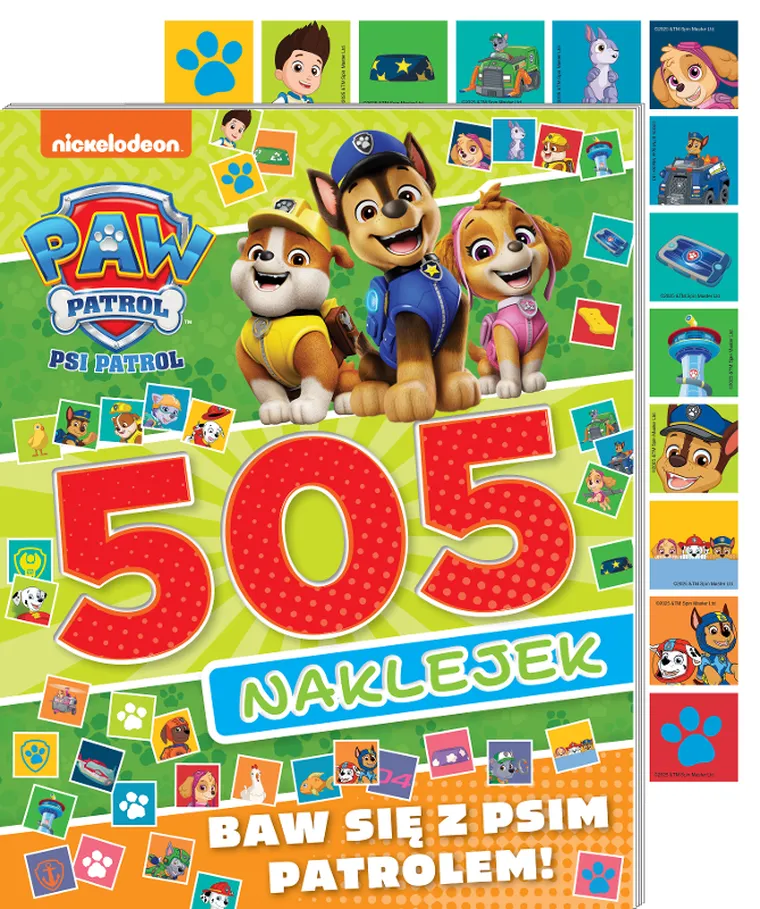 Psi Patrol. Baw się z Psim Patrolem. 505 naklejek