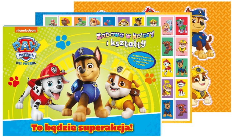 Psi Patrol. Co za akcja! Zabawa w kolory i kształty