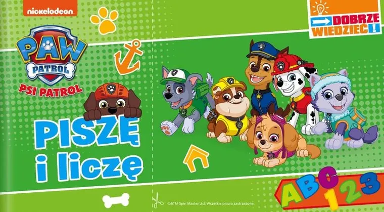 Psi Patrol. Dobrze wiedzieć. Piszę i liczę