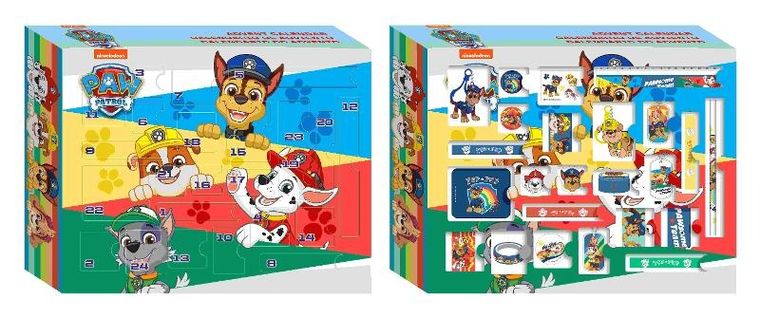 Psi Patrol, kalendarz adwentowy, akcesoria, 24 elementy