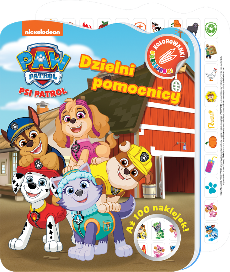 Psi Patrol. Kolorowanki. Naklejanki. Część 4. Dzielni pomocnicy