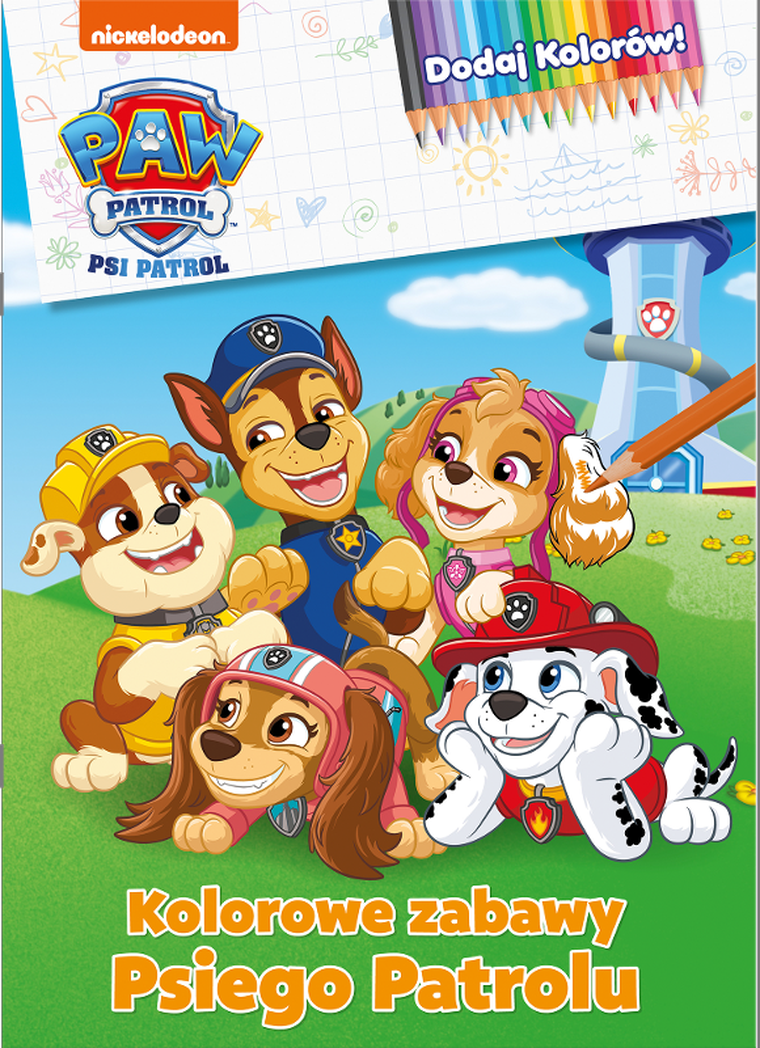 Psi Patrol. Kolorowe zabawy Psiego Patrolu. Dodaj kolorów