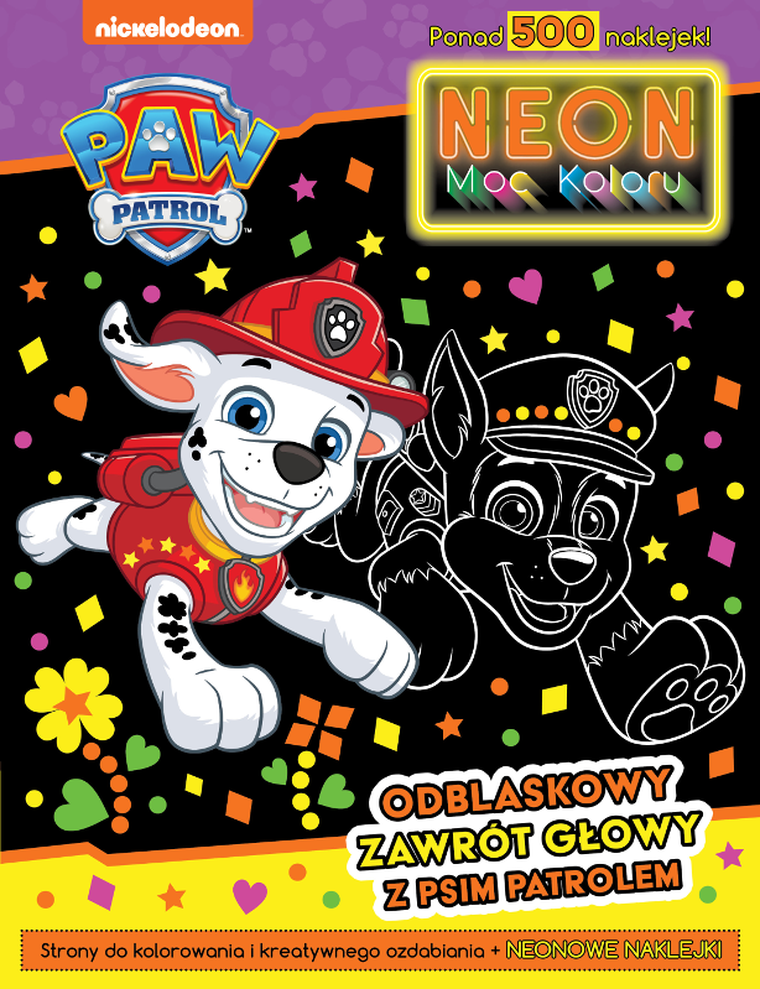Psi Patrol. Odblaskowy zawrót głowy z Psim Patrolem. Neon. Moc kolorów