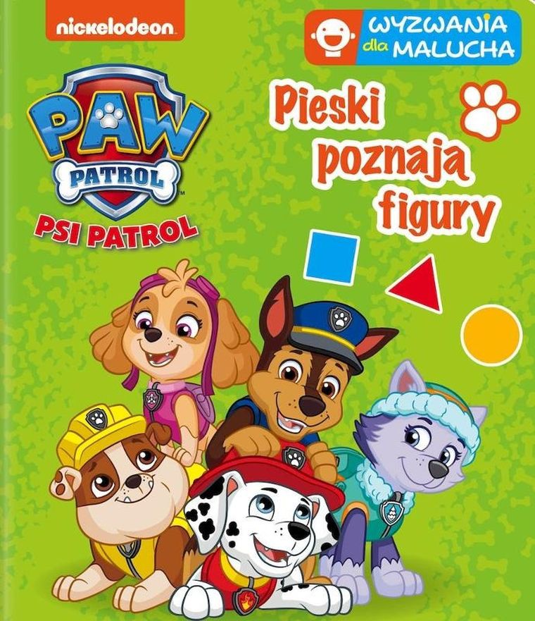 Psi Patrol. Pieski poznają figury. Wyzwania dla malucha