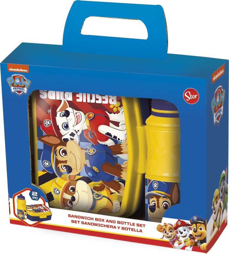 Psi Patrol, Rescue Pups, zestaw: lunchbox + bidon, 380 ml