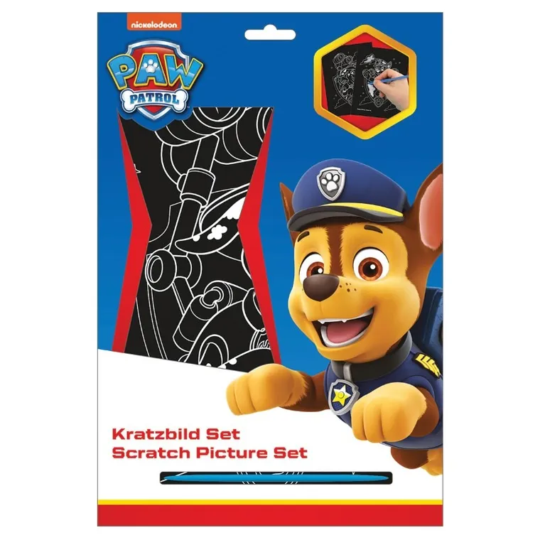 Psi Patrol, wydrapywanki, zestaw zdrapek, 5 elementów