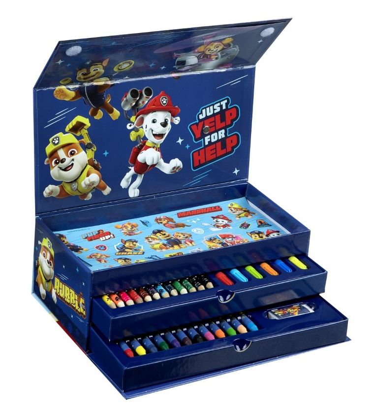 Psi Patrol, zestaw artystyczny w pudełku, 44 elementy