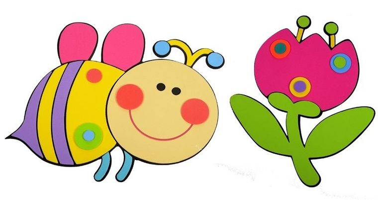 Pszczółka, Kwiatek, dekoracja ścienna