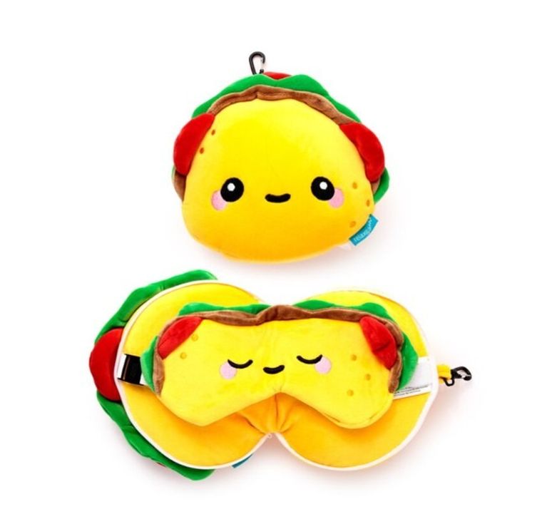 Puckator, Foodiemals Taco Frida, poduszka podróżna i maska na oczy