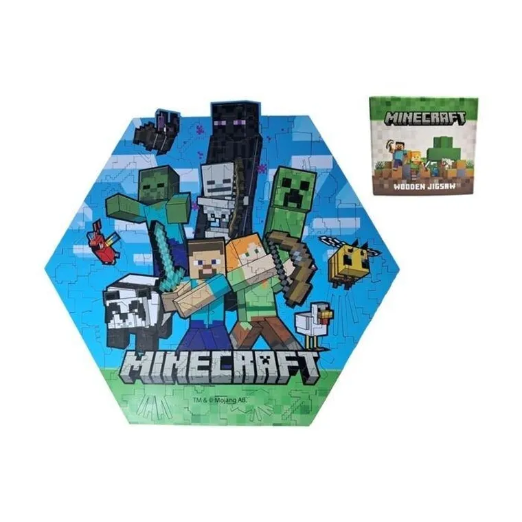 Puckator, Minecraft, Creeper, puzzle drewniane, 130 elementów