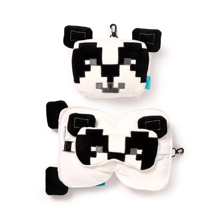 Puckator, Minecraft, poduszka podróżna i maska na oczy, panda