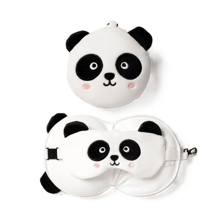 Puckator, poduszka podróżna i maska na oczy, panda