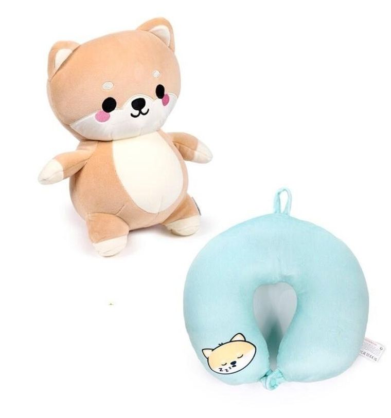 Puckator, poduszka podróżna i pluszowa zabawka, 2w1, pies