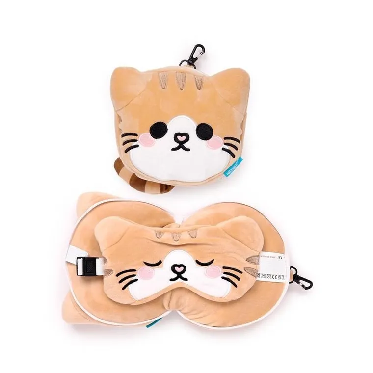 Puckator, Scottish Fold Cat, poduszka podróżna i maska na oczy