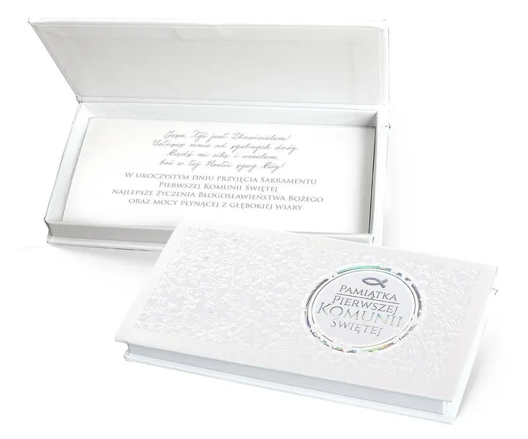 Pudełko ozdobne na banknoty. Komunia