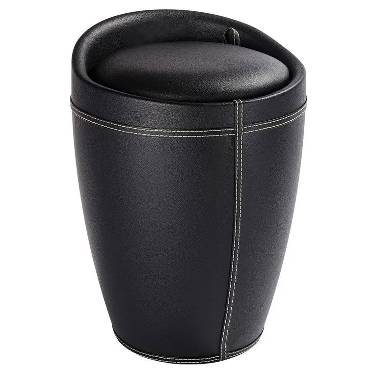 Pufa, kosz na pranie 2w1, Candy, black