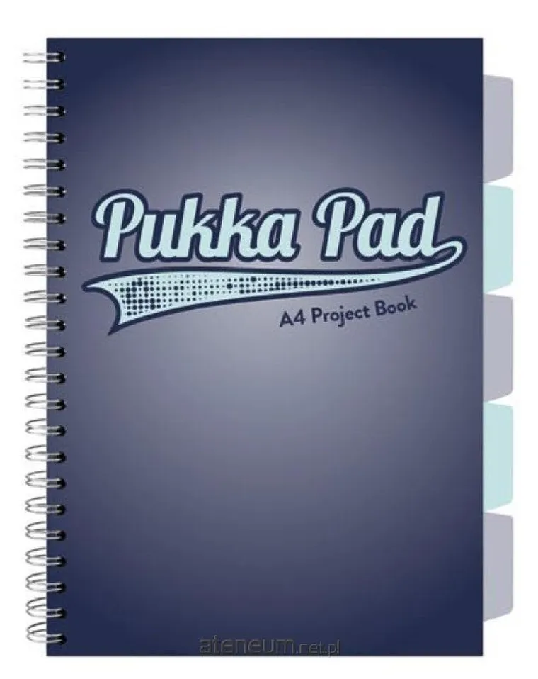 Pukka Pads, kołozeszyt, A4, Project Book, Navy, granatowy, 1 szt.