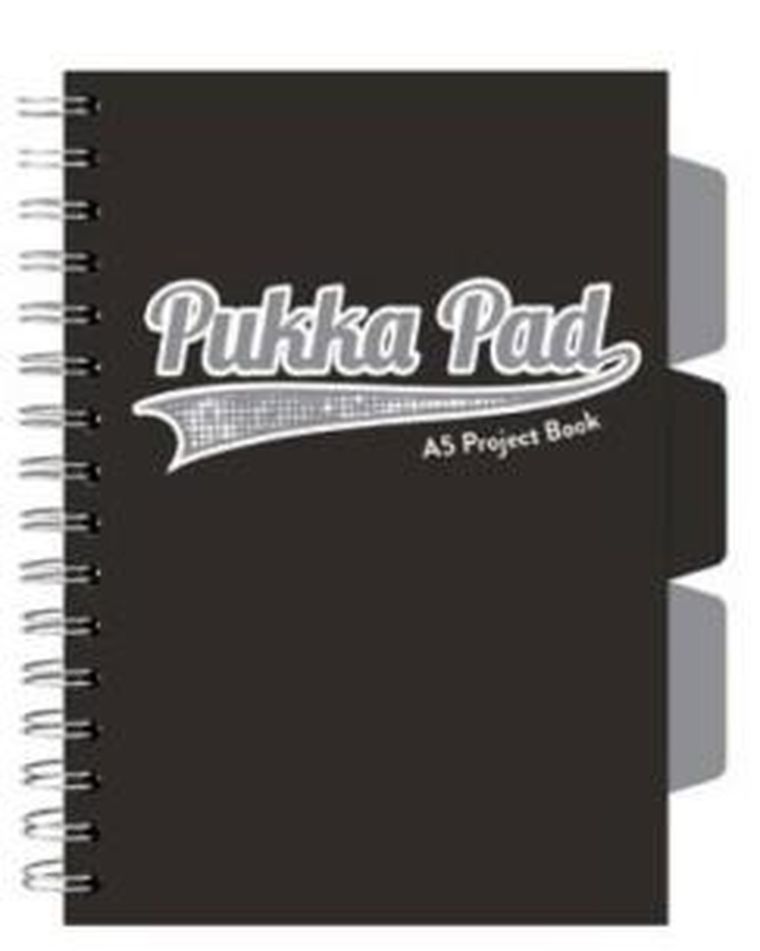Pukka Pads, kołozeszyt, A5, Project Book, Black & Grey, czarny, 1 szt.